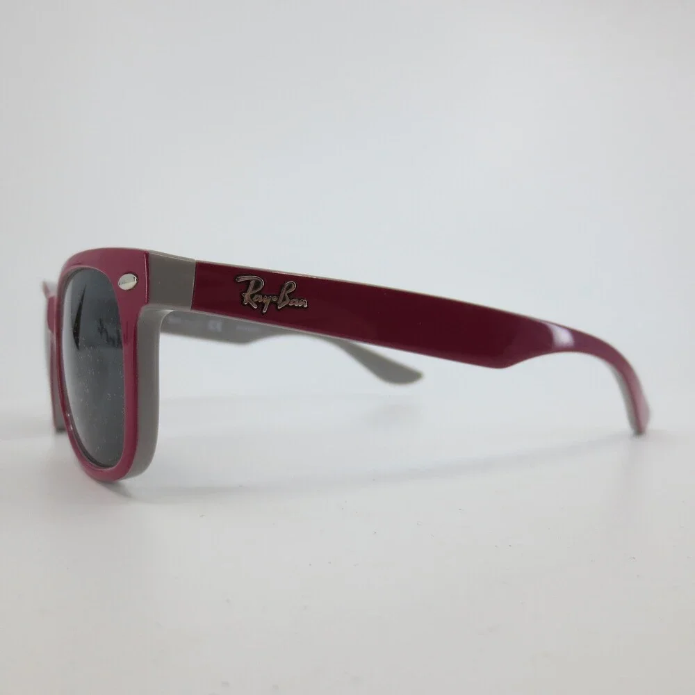 Ray-Ban Junior RJ 9052S 177/87 Bordeaux Red Grey Wayfarer Sunglasses 47mm